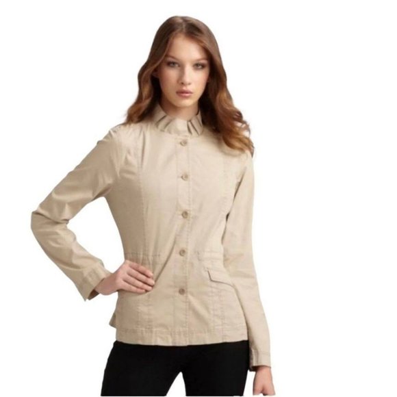 EIleen Fisher Ruffle Collar Utility Jacket - Picture 15 of 16